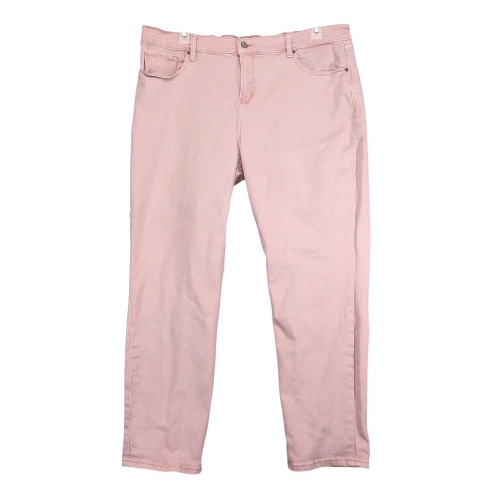 Old Navy Boyfriend Mid-Rise Pink Jeans Womens 16 38x28" Stretch Denim Coquette - Picture 1 of 8